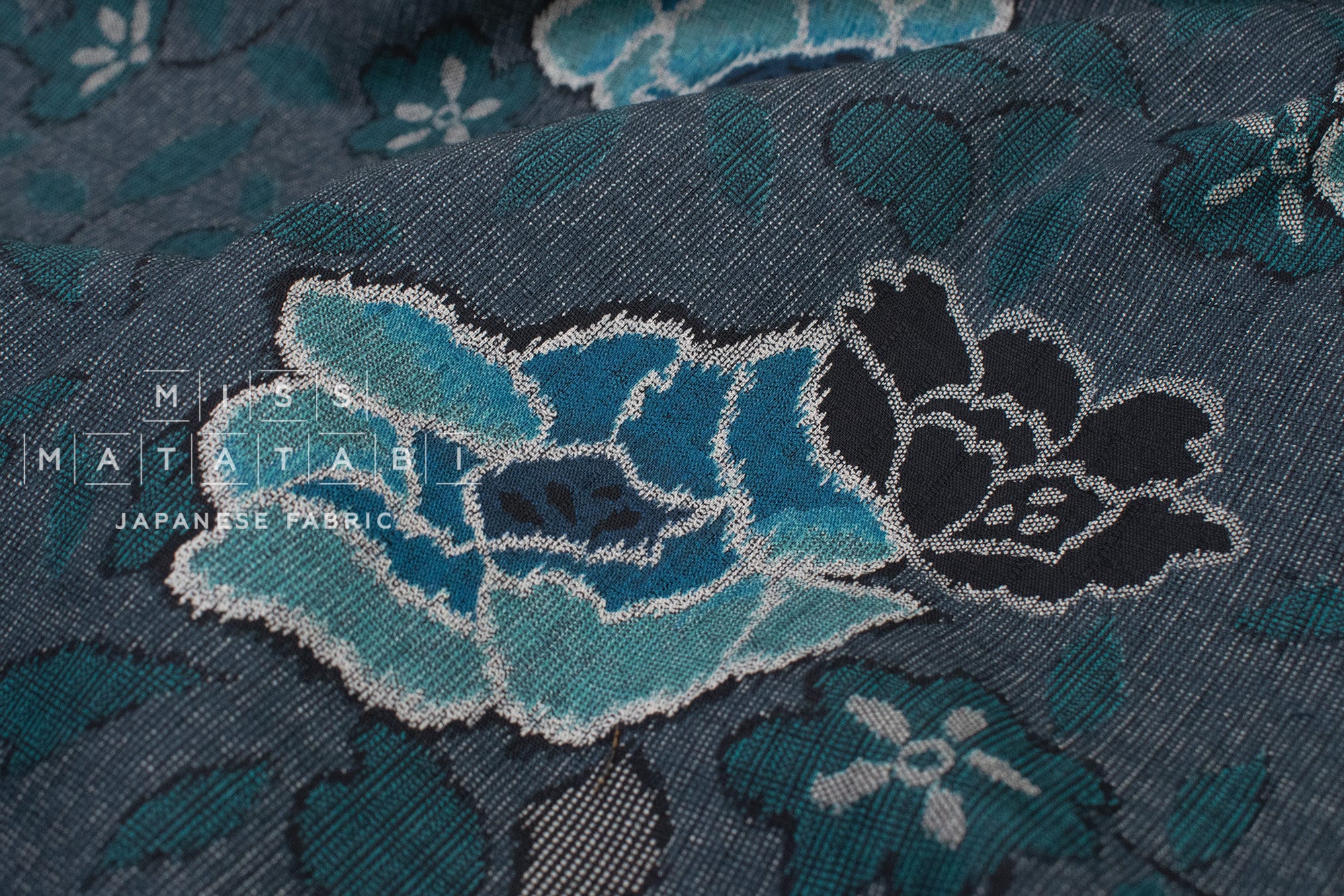 Japanese Fabric Hana Chirashi Tsumugi - B - 50cm
