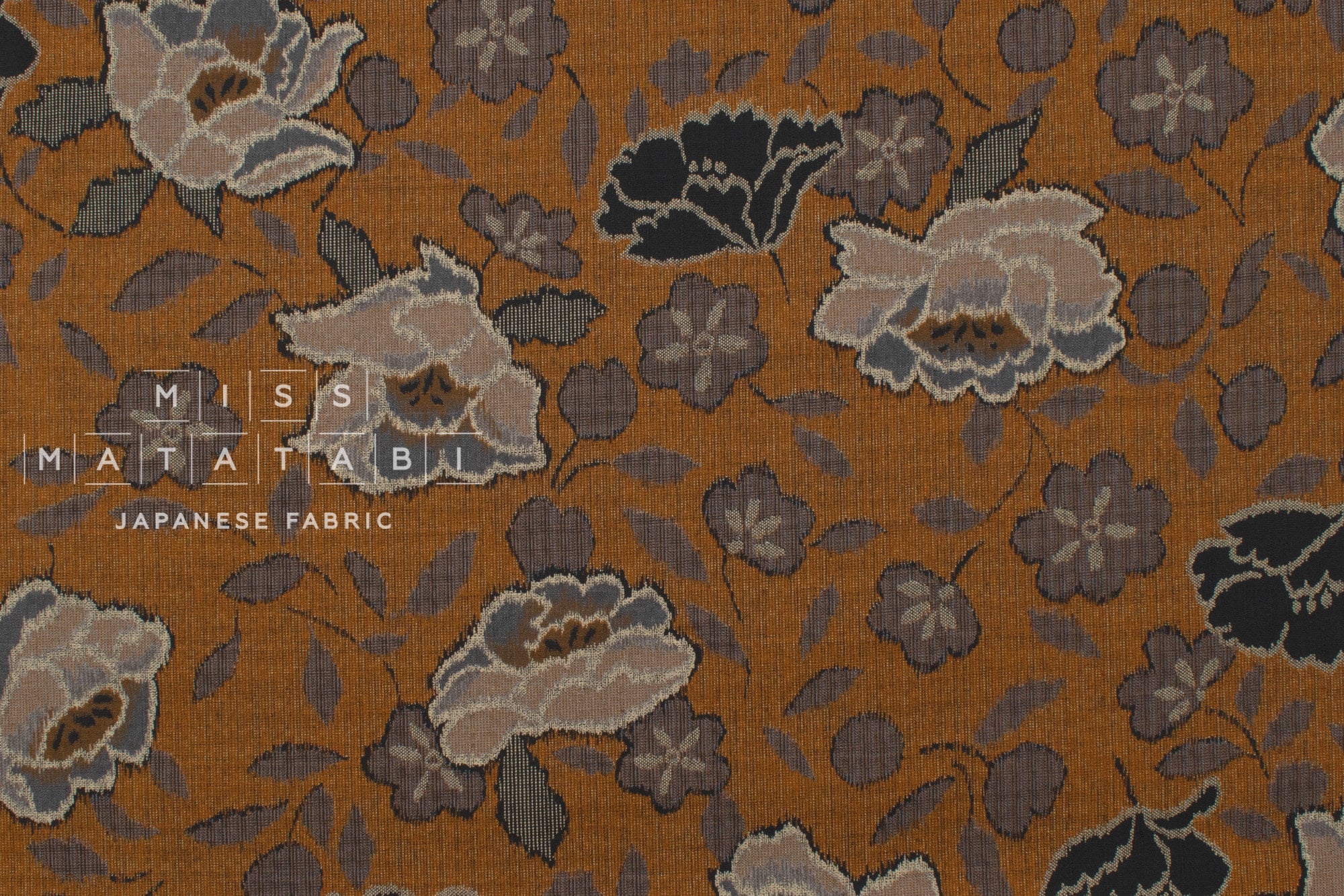 Japanese Fabric Hana Chirashi Tsumugi - C - 50cm