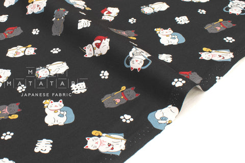 Japanese Fabric Seven Lucky Cats - F - 50cm