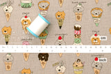 Japanese Fabric Icecream Cats - E - 50cm