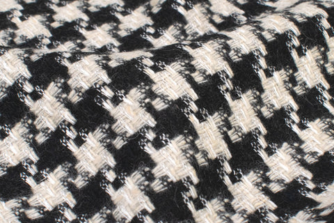 DEADSTOCK Japanese Fabric Yarn Dyed Wool Houndstooth - 50cm
