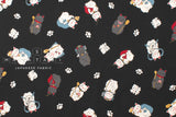 Japanese Fabric Seven Lucky Cats - F - 50cm