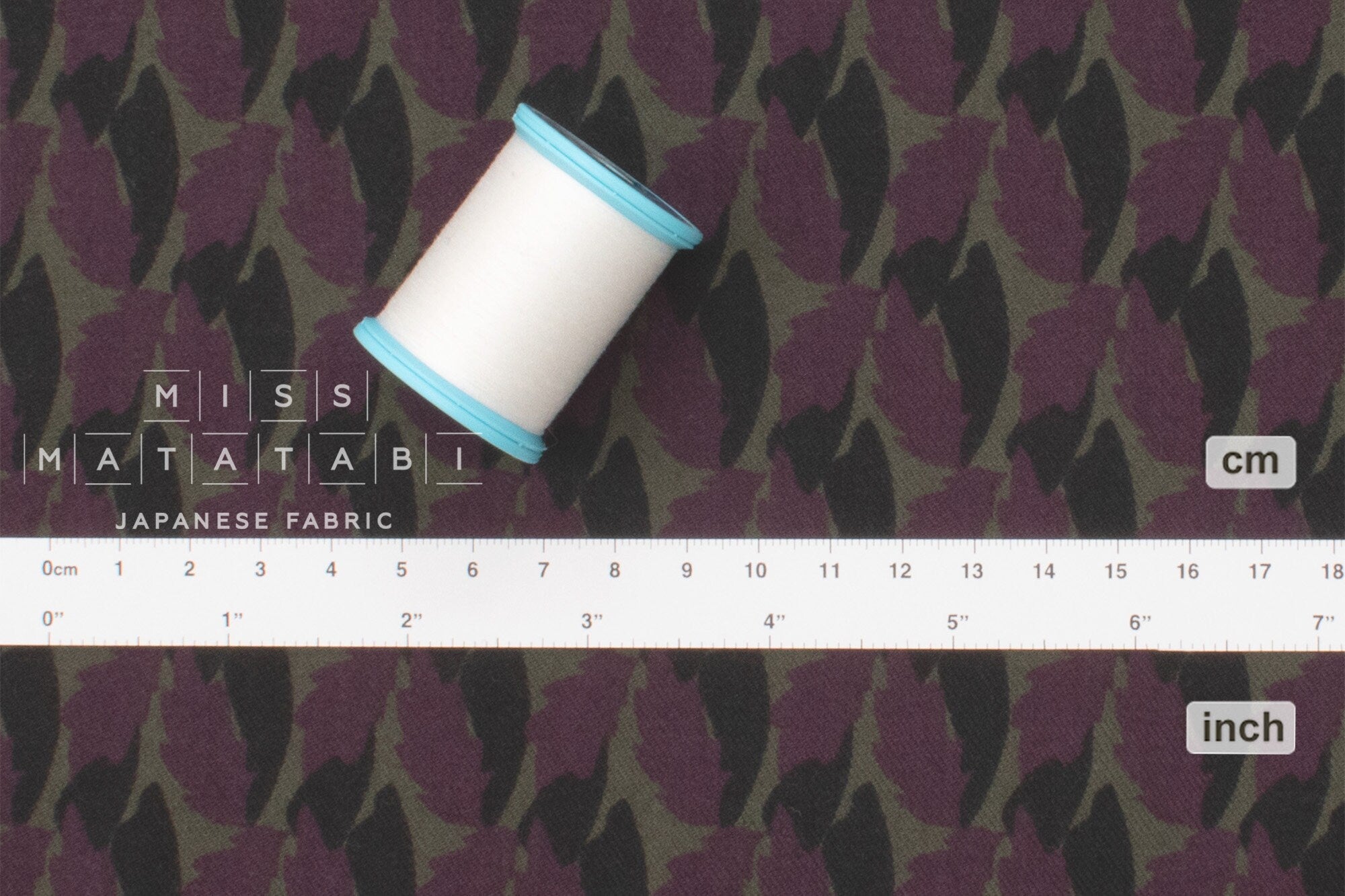 DEADSTOCK Japanese Fabric Winter Leaves Brushed Cotton - D - 50cm