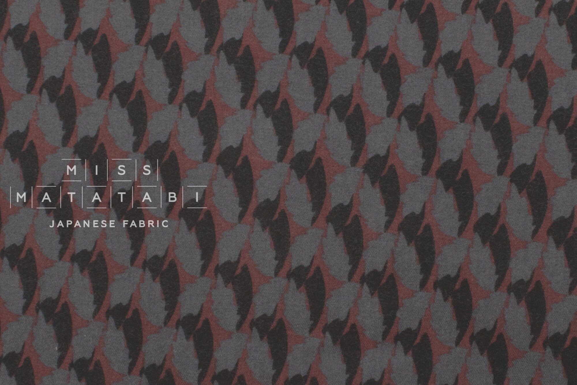 DEADSTOCK Japanese Fabric Winter Leaves Brushed Cotton - E - 50cm