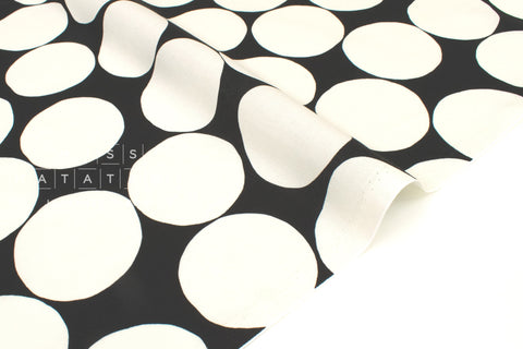 DEADSTOCK Japanese Fabric Big Dots - black, white - 50cm