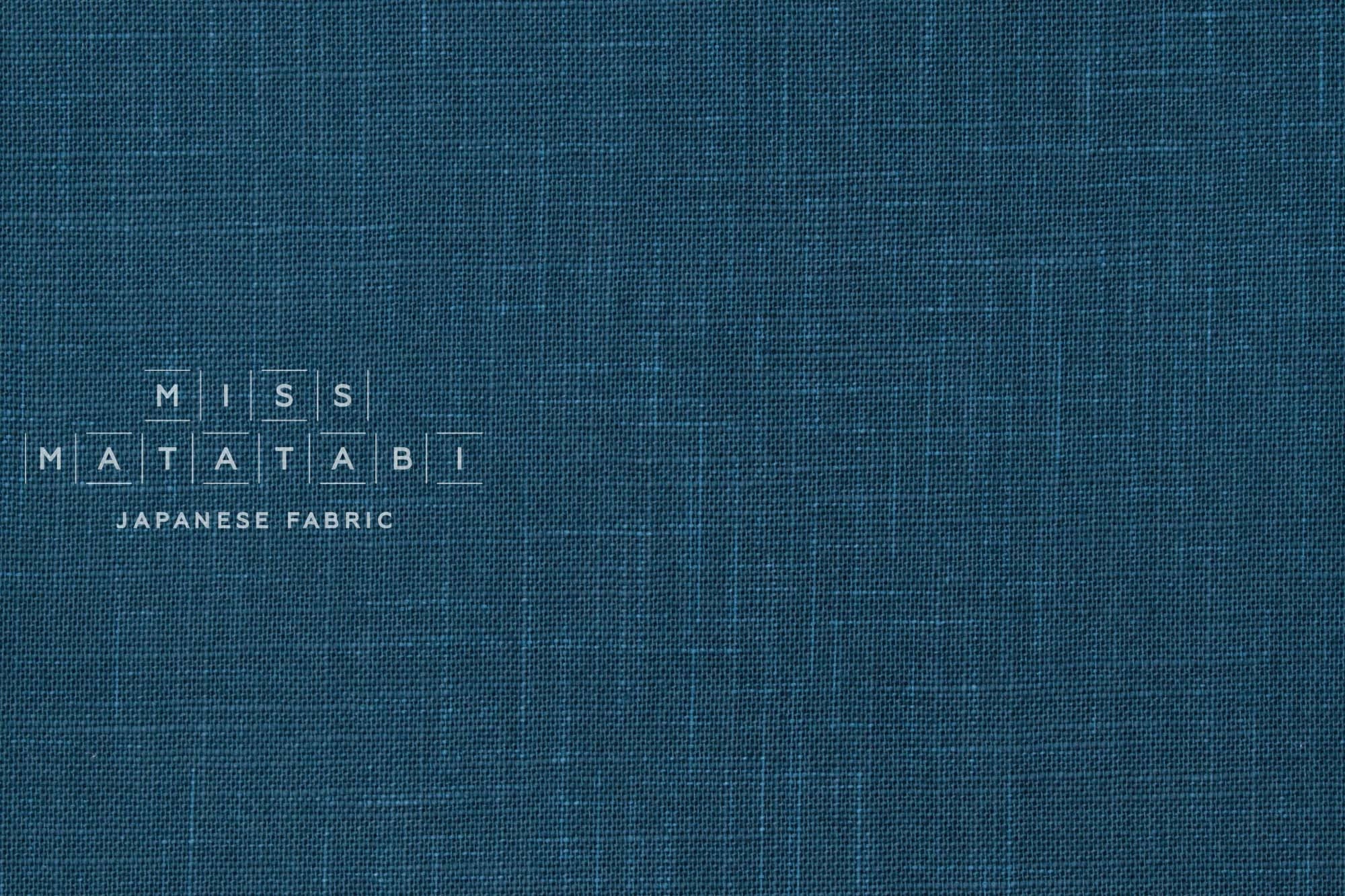 DEADSTOCK Japanese Fabric Slub Cotton - blue - 50cm