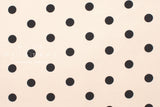 DEADSTOCK Japanese Fabric Polka Dots Brushed Cotton - cream, black - 50cm