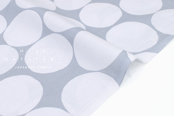 DEADSTOCK Japanese Fabric Big Dots - grey - 50cm