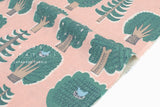 DEADSTOCK Japanese Fabric Trees Linen Blend - B - 50cm