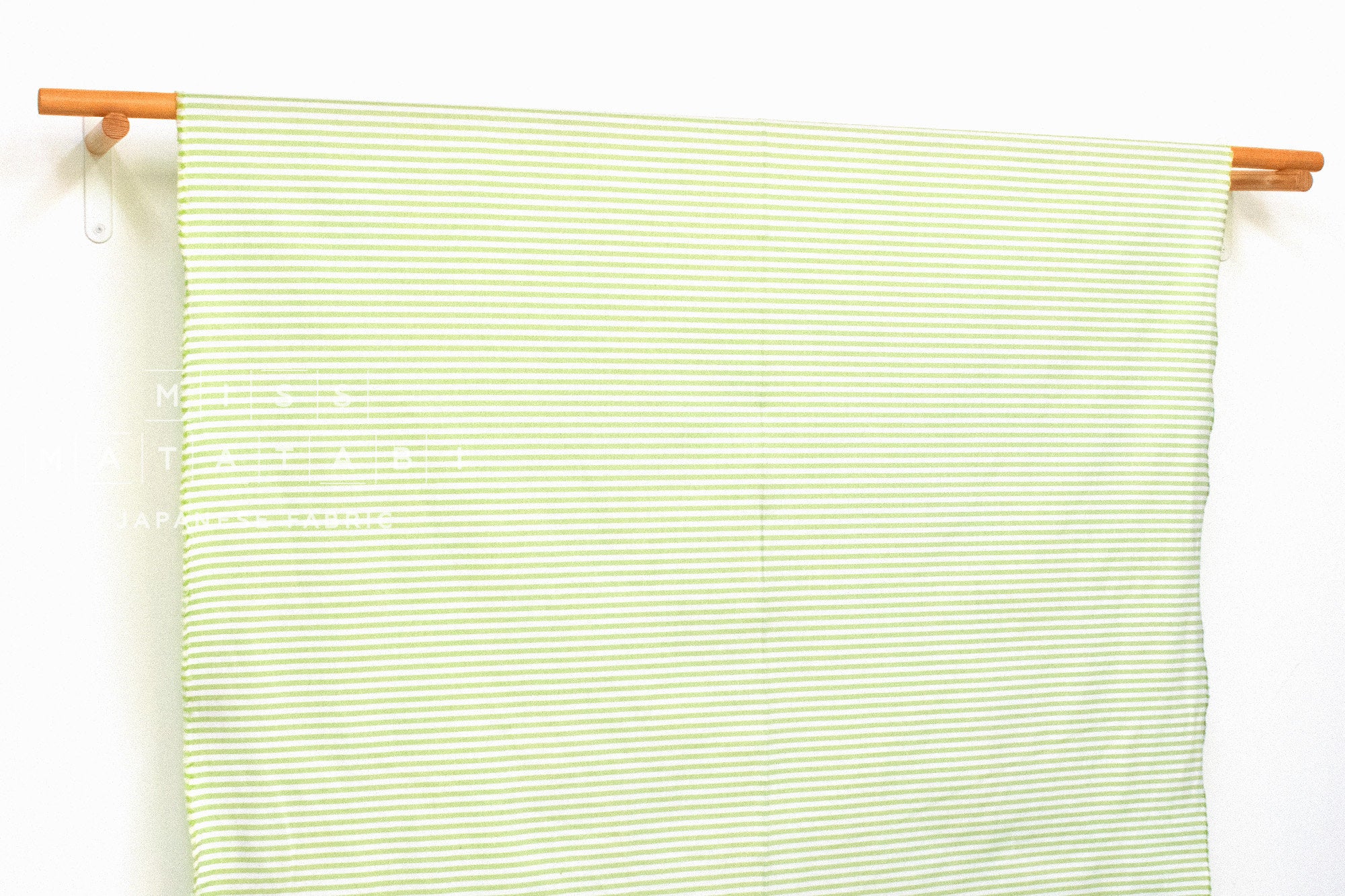 DEADSTOCK Japanese Fabric Yarn Dyed Stripes - green - 50cm