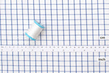 DEADSTOCK Japanese Fabric Yarn Dyed Windowpane Check - blue, white - 50cm