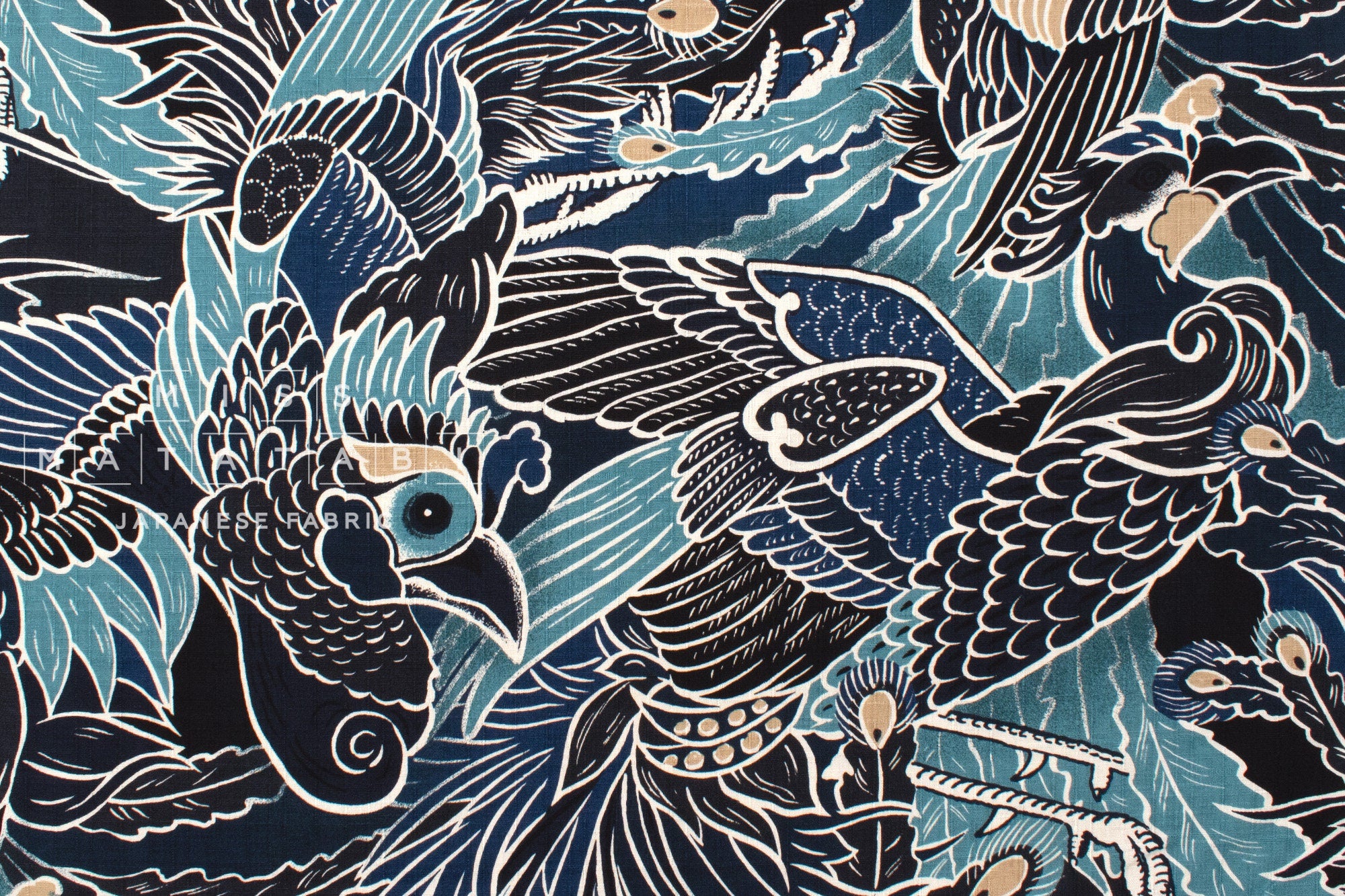 Japanese Fabric The Phoenix - B - 50cm
