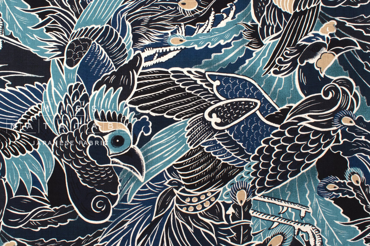 Japanese Fabric The Phoenix - B - 50cm