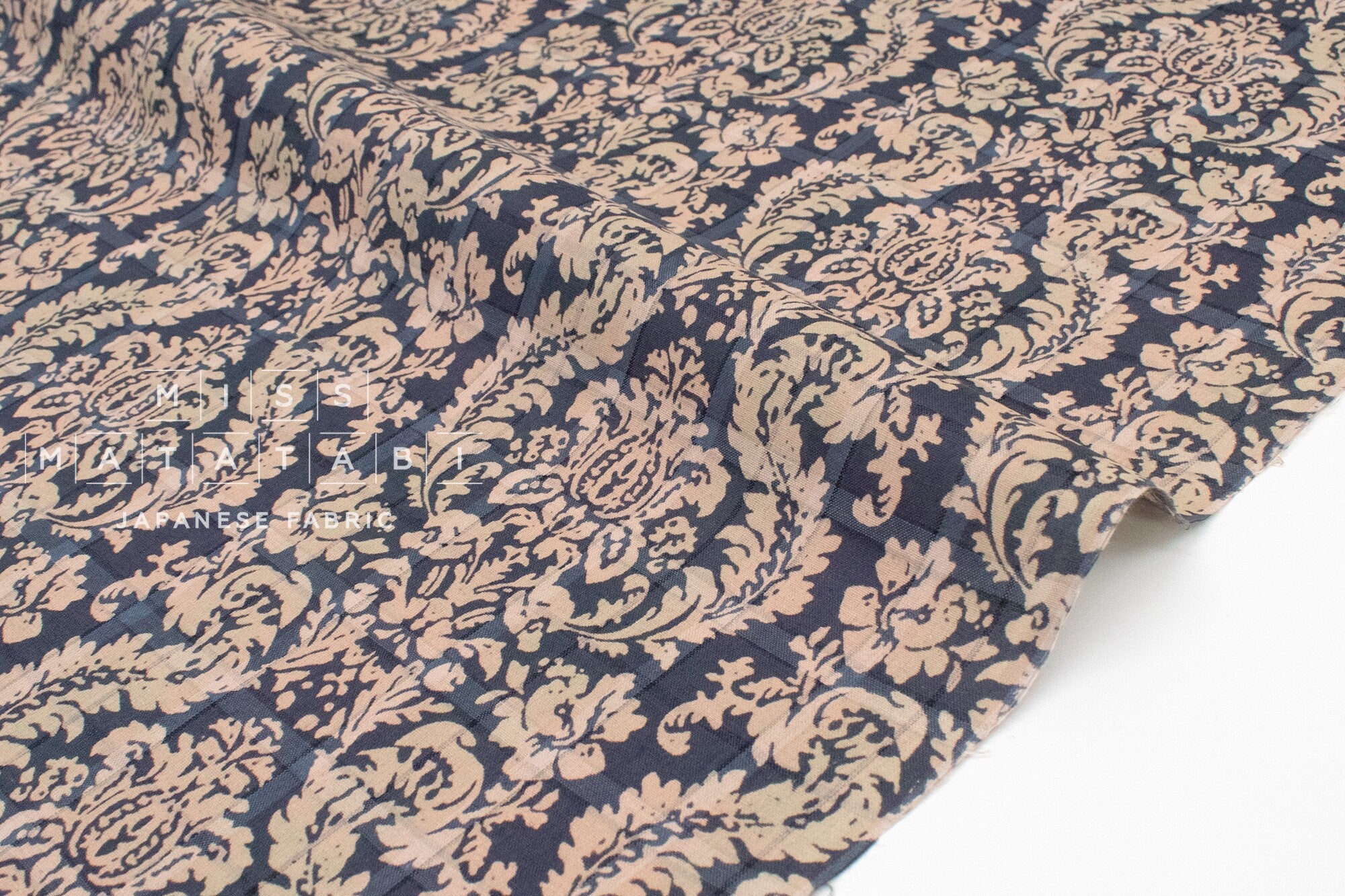 DEADSTOCK - Japanese Fabric Yarn-Dyed Indigo Madras Check II - B - 50cm