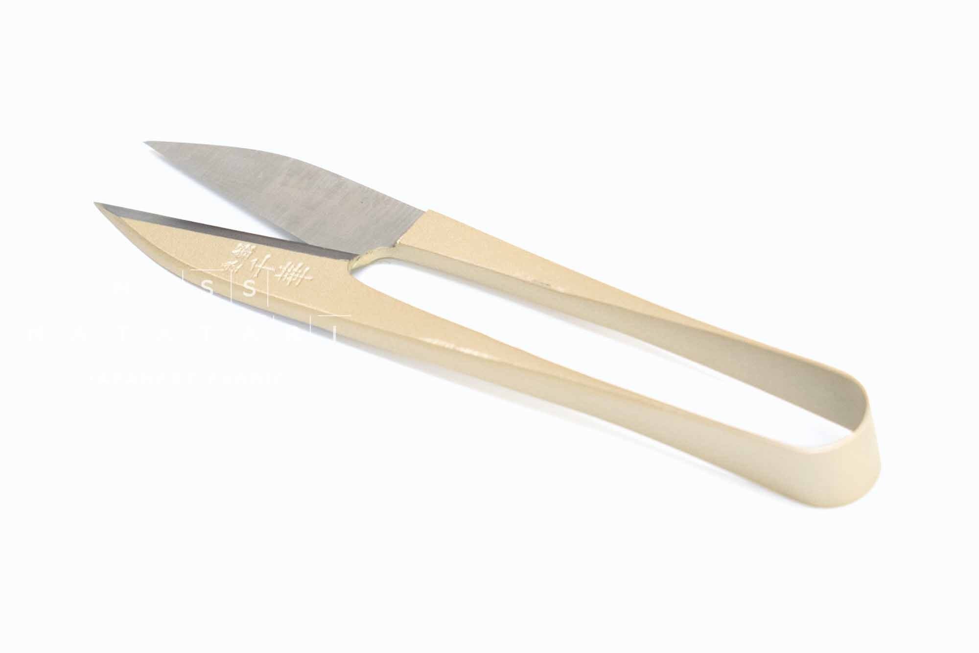 Japanese Banshu Hamono Nigiri Hasami Thread Snip Scissors II - gold - 105mm