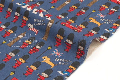 Dog Bulldog Fabric Kokka Japanese Canvas -  in 2023