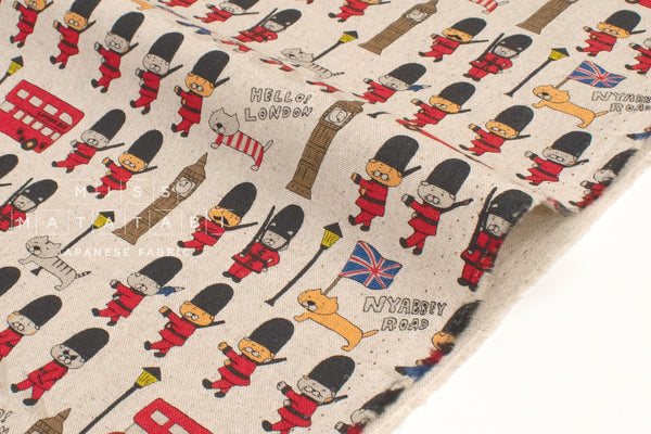 Japanese Fabric London Cats - A - 50cm