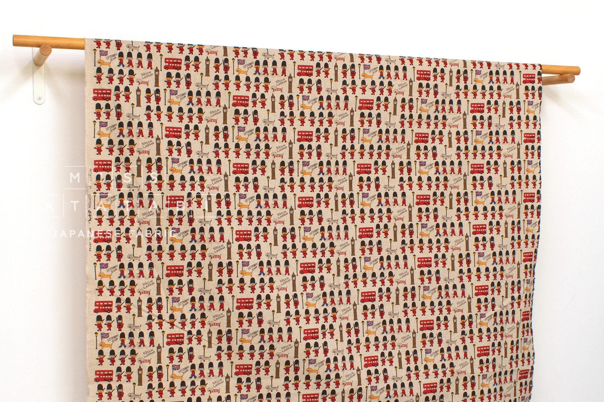 Japanese Fabric London Cats - A - 50cm