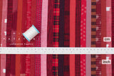 Shokunin Collection Kurume Kasuri Indigo Fabric - patchwork II red - 50cm