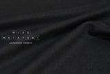 DEADSTOCK - Japanese Fabric 100% Wool Knit - black - 50cm