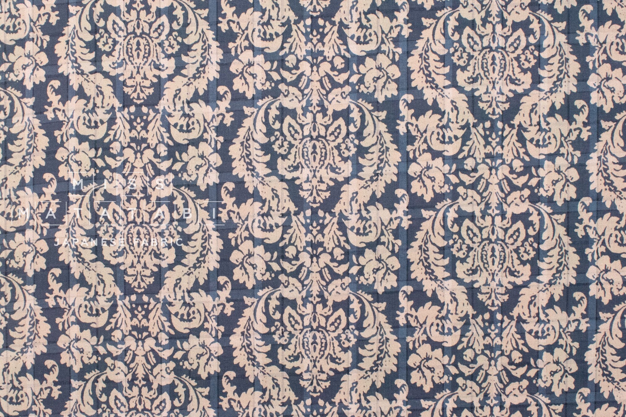 DEADSTOCK - Japanese Fabric Yarn-Dyed Indigo Madras Check II - B - 50cm