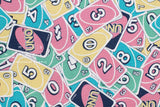 Japanese Fabric Uno Cards - vintage style - 50cm