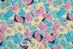 Japanese Fabric Uno Cards - vintage style - 50cm