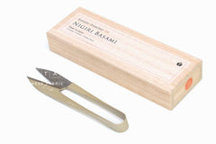 Japanese Banshu Hamono Nigiri Hasami Thread Snip Scissors II - gold - 105mm