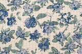 Japanese Fabric Cotton Linen Ripple Drawn Floral - B - 50cm