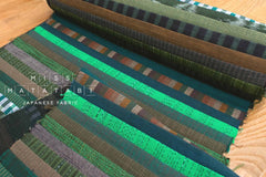 Shokunin Collection Kurume Kasuri Indigo Fabric - patchwork II green - 50cm
