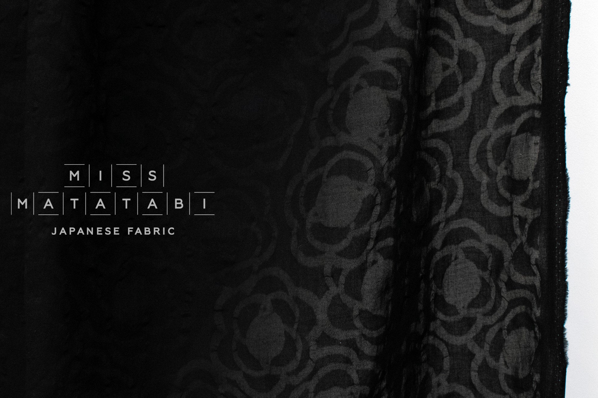 Japanese Fabric Textured Voile - floral - B - 50cm