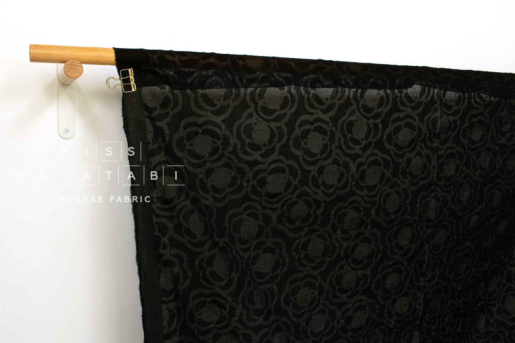 Japanese Fabric Textured Voile - floral - B - 50cm