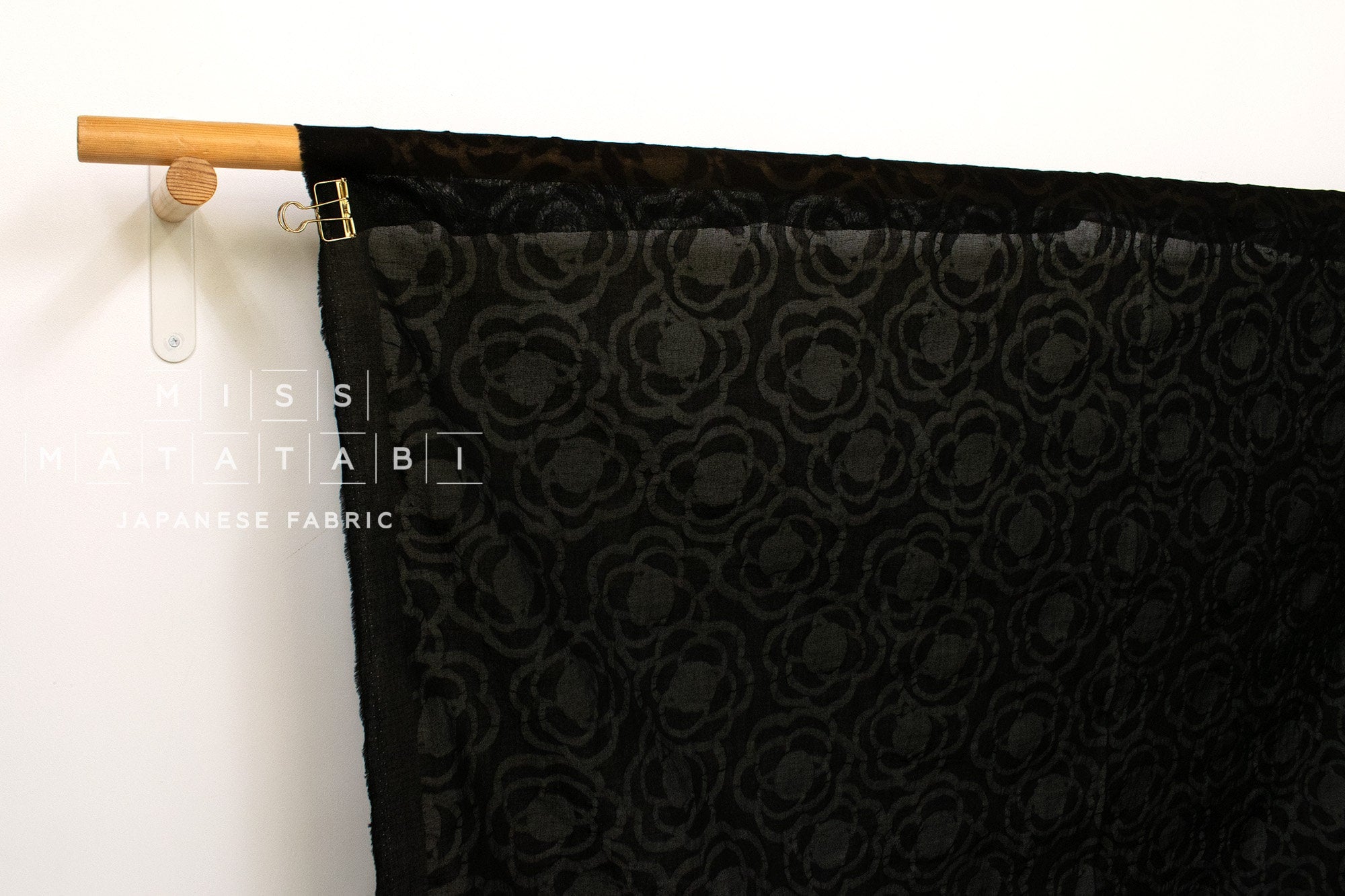 Japanese Fabric Textured Voile - floral - B - 50cm