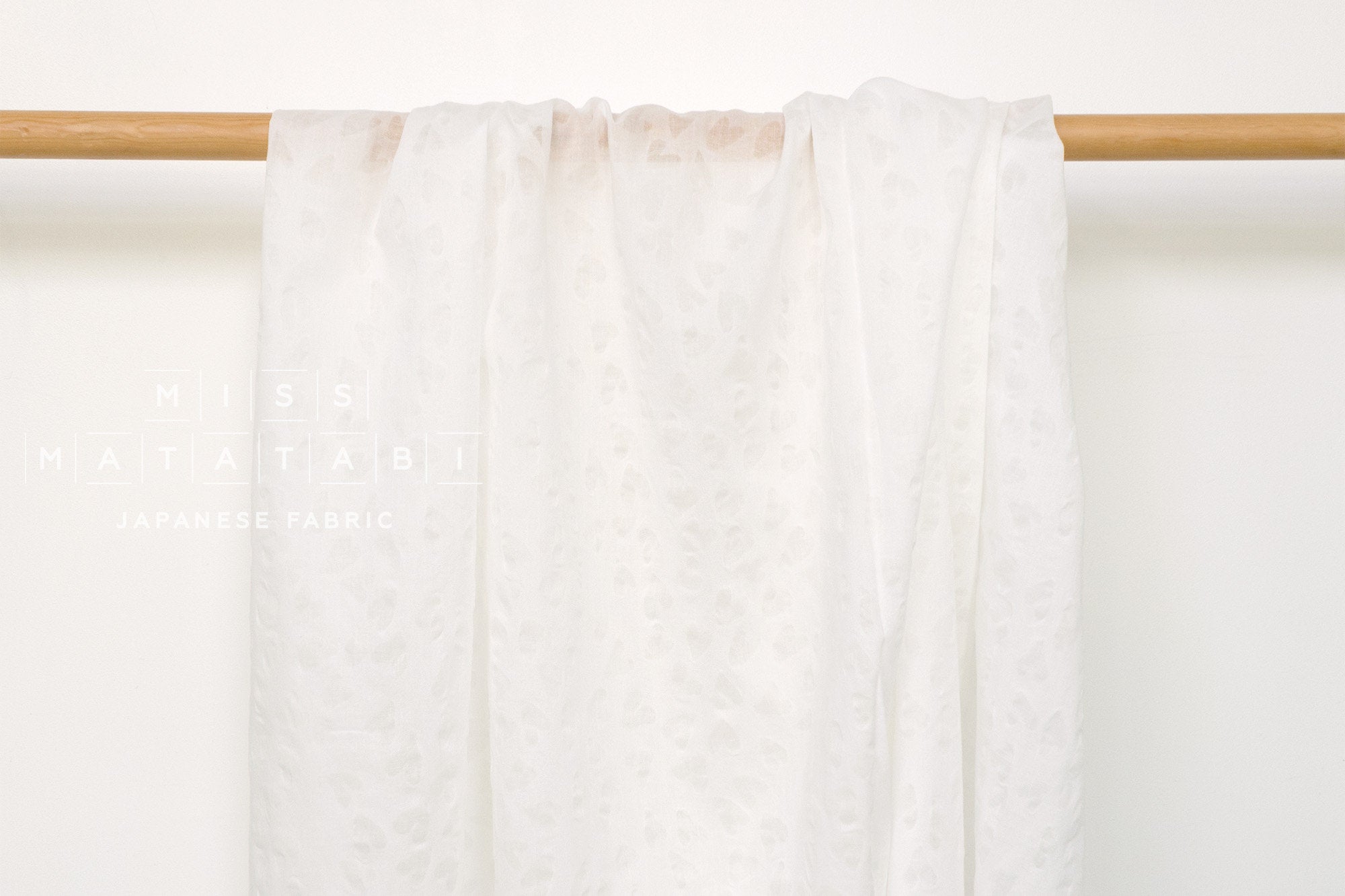Japanese Fabric Textured Voile - Hearts - A - 50cm