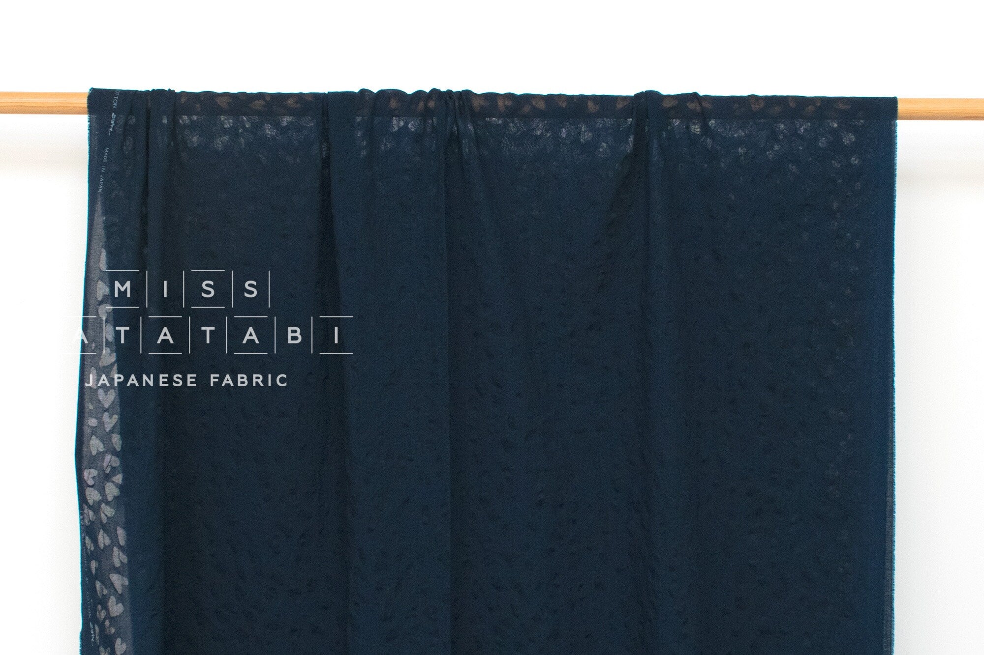 Japanese Fabric Textured Voile - Hearts - E - 50cm