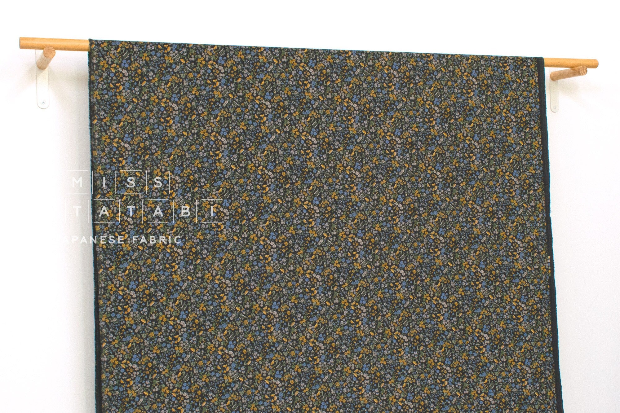 Japanese Fabric Corduroy Allie Floral - E - 50cm