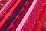 Shokunin Collection Kurume Kasuri Indigo Fabric - patchwork II red - 50cm
