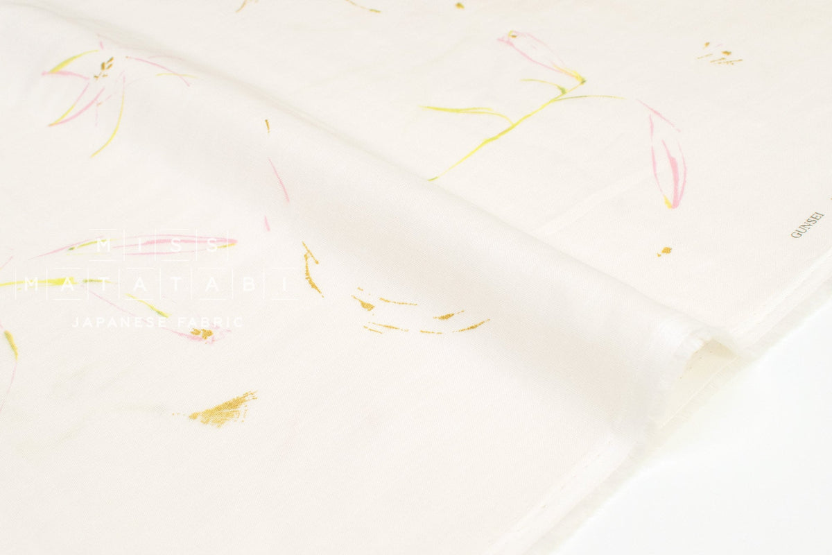 nani IRO Kokka Japanese Fabric GUNSEI Organic Double Gauze - A - 50cm