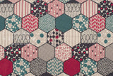 Japanese Fabric Canvas Hexies - A - 50cm