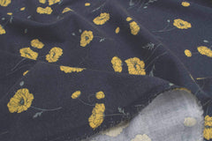 Japanese Fabric Hokkoh Poppies Brushed Cotton - D - 50cm