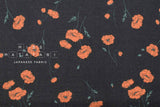 Japanese Fabric Hokkoh Poppies Brushed Cotton - E - 50cm