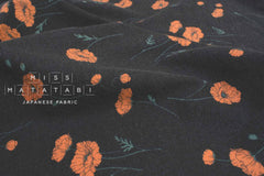 Japanese Fabric Hokkoh Poppies Brushed Cotton - E - 50cm