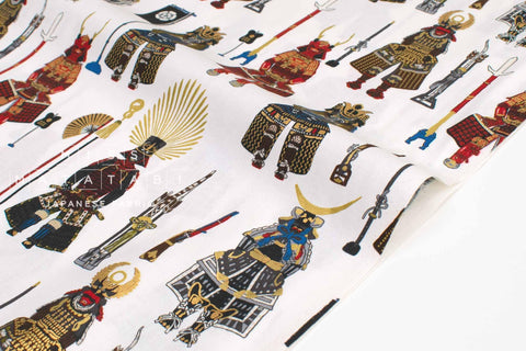 Japanese Fabric Samurai Warriors - A - 50cm