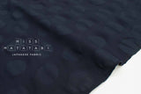 Japanese Fabric Cotton Linen Ripple Dots - navy blue - 50cm