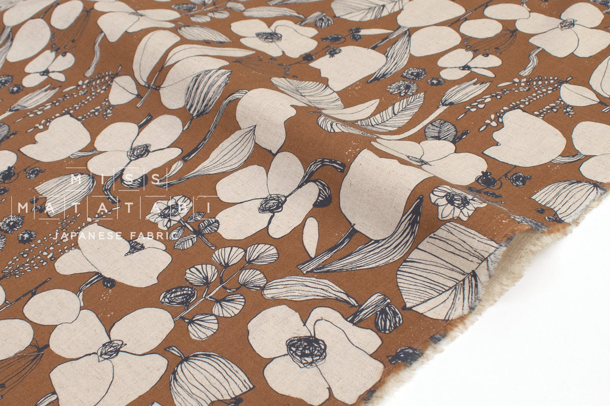 Japanese Fabric Growth Linen Blend - C - 50cm
