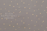 Japanese Fabric Metallic Gold Love Hearts - D - 50cm