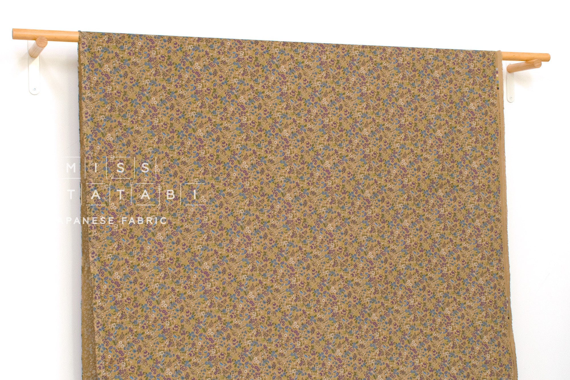 Japanese Fabric Corduroy Allie Floral - B - 50cm
