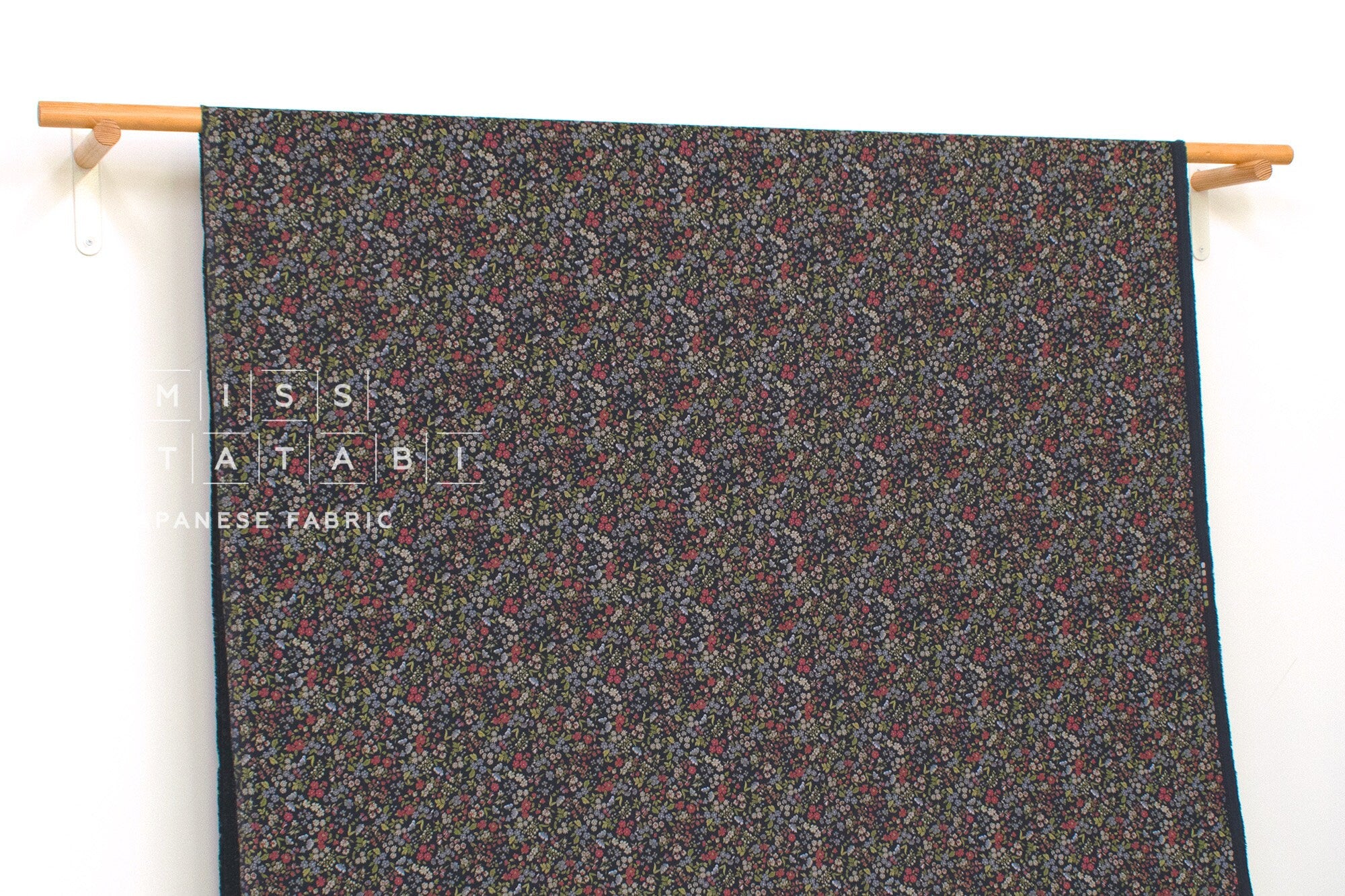 Japanese Fabric Corduroy Allie Floral - C - 50cm