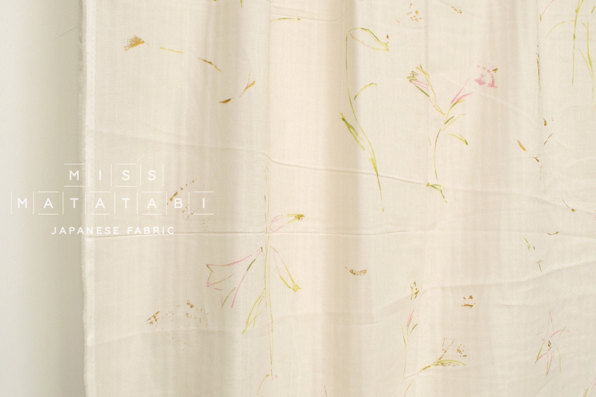 nani IRO Kokka Japanese Fabric GUNSEI Organic Double Gauze - A - 50cm