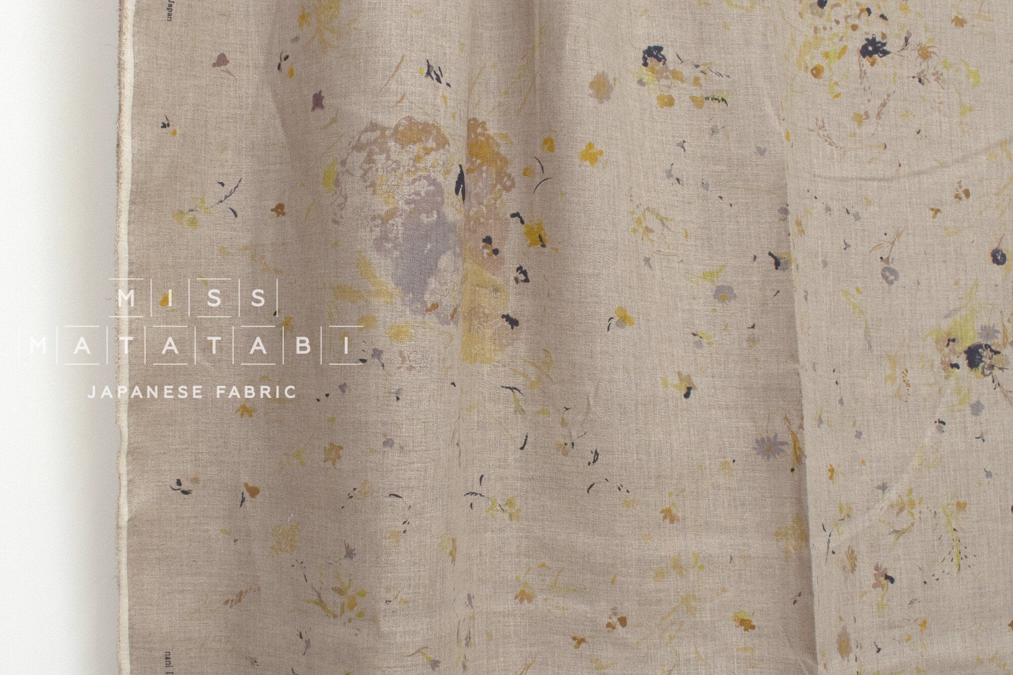 nani IRO Kokka Japanese Fabric ENCOUNTER Linen - B - 50cm